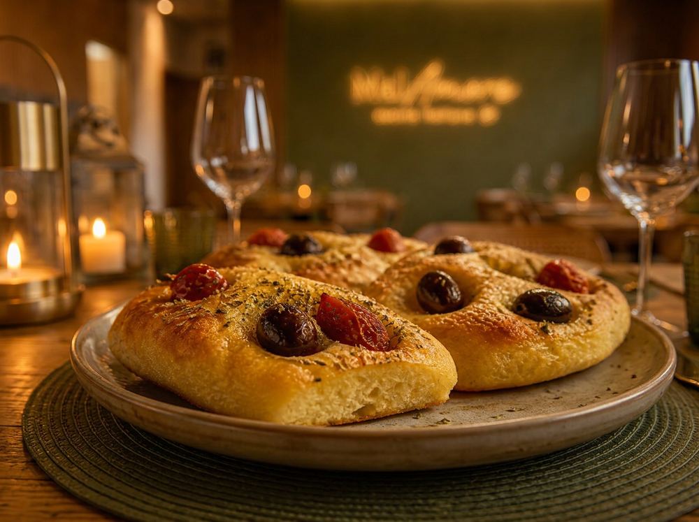 Mini Focaccine Classiche / Mini Focaccias Clásicas · MalAmore, cucina italiana en Alcobendas