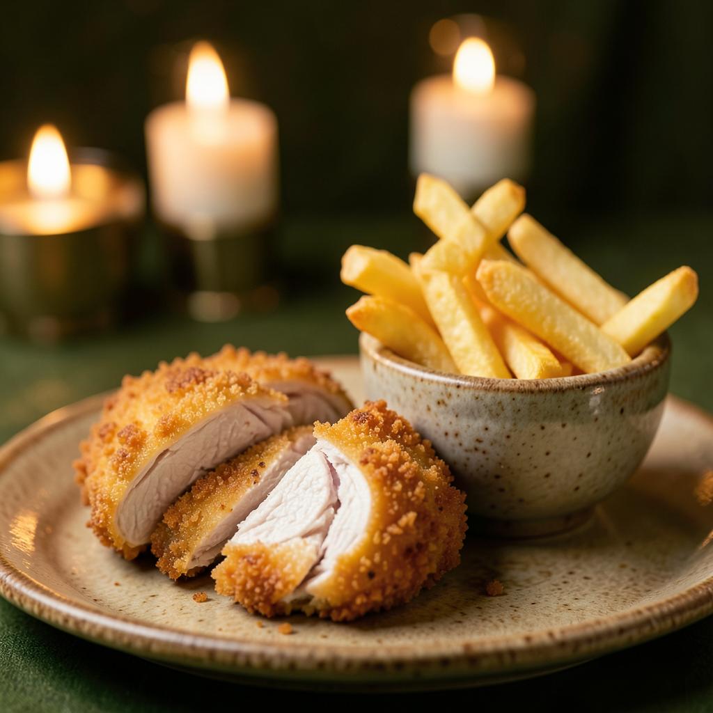 Cotoletta di Pollo del Piccolo Principe / Pechuga de Pollo Empanada del Pequeño Príncipe · MalAmore, cucina italiana en Alcobendas